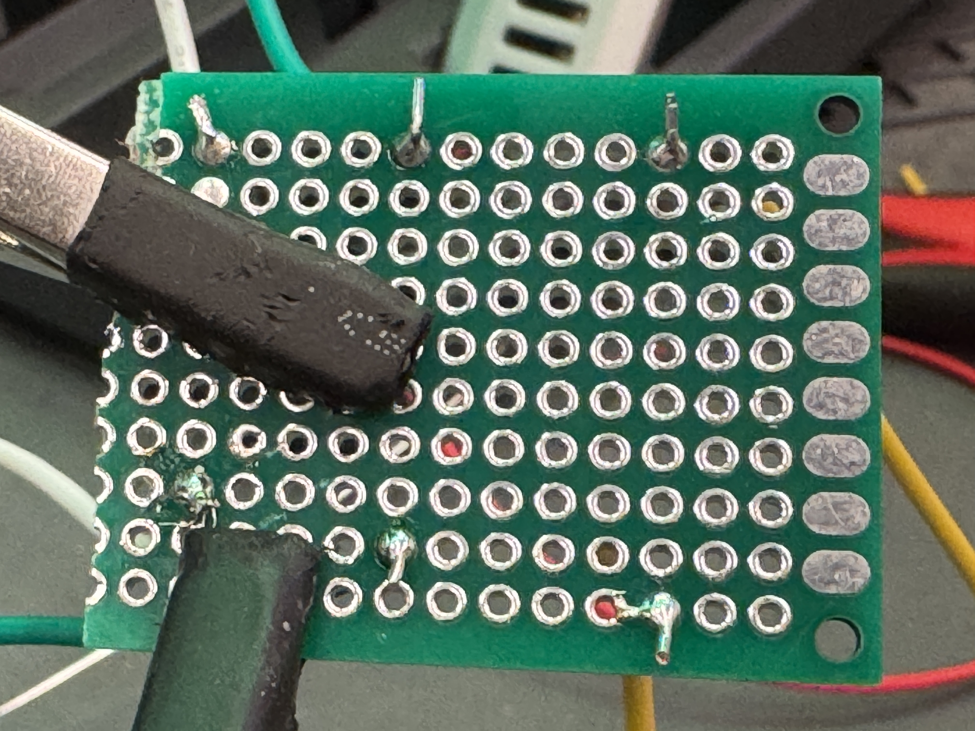 Photo of 6 through hole joints