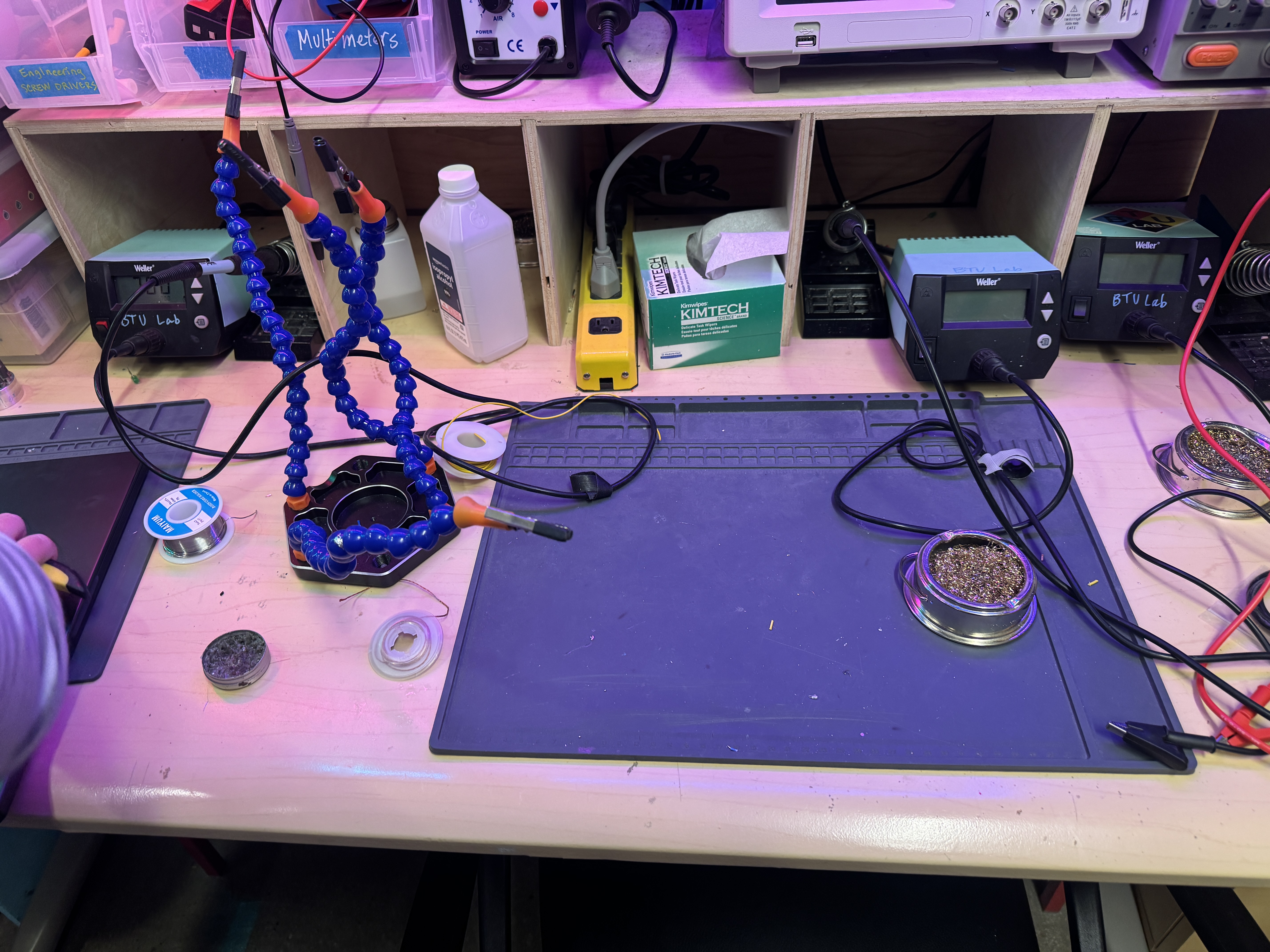 Photo of soldering station setup