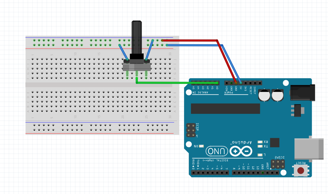 Schematic of potentiometer circuit
