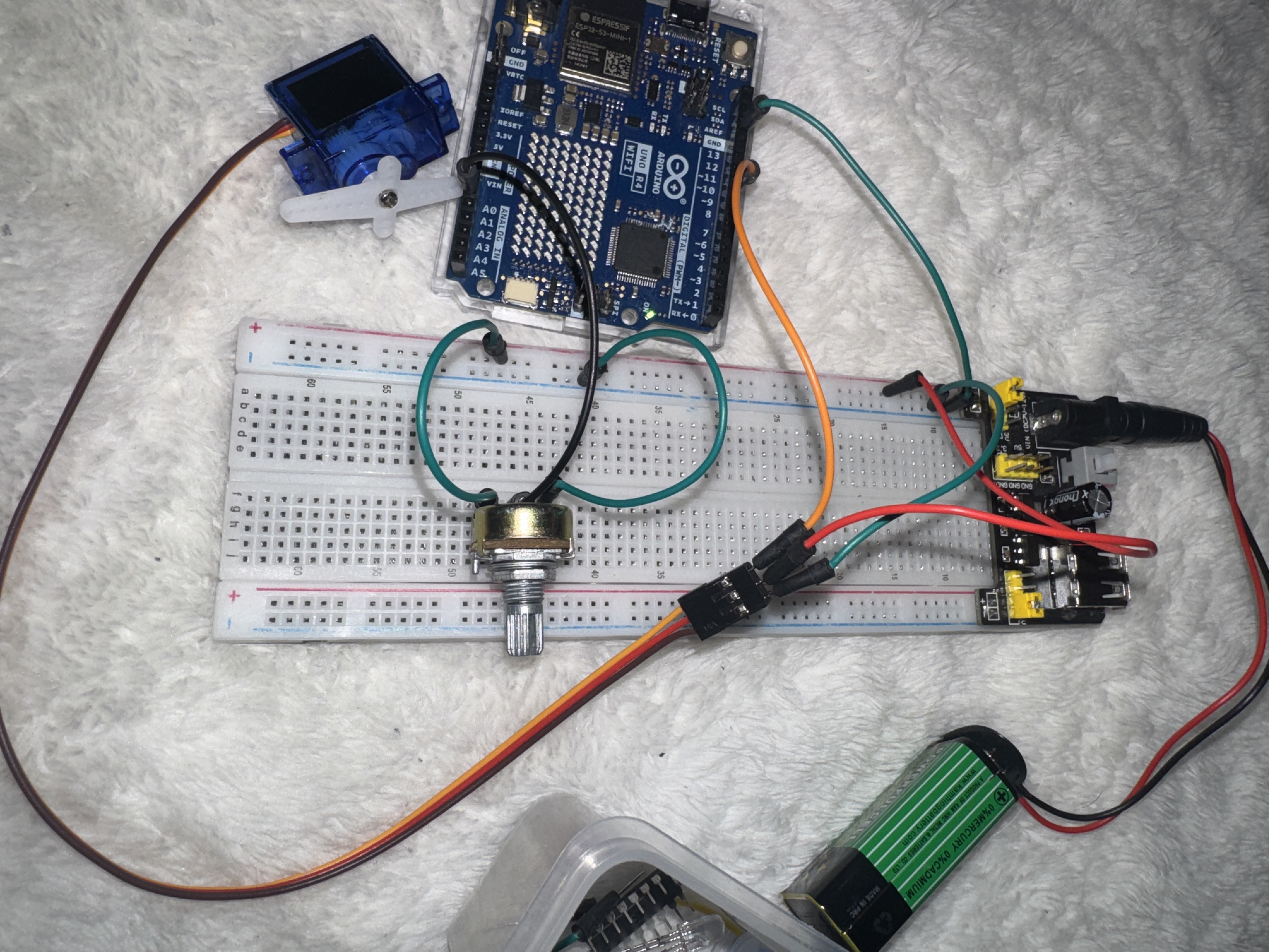 Photo of potentiometer circuit