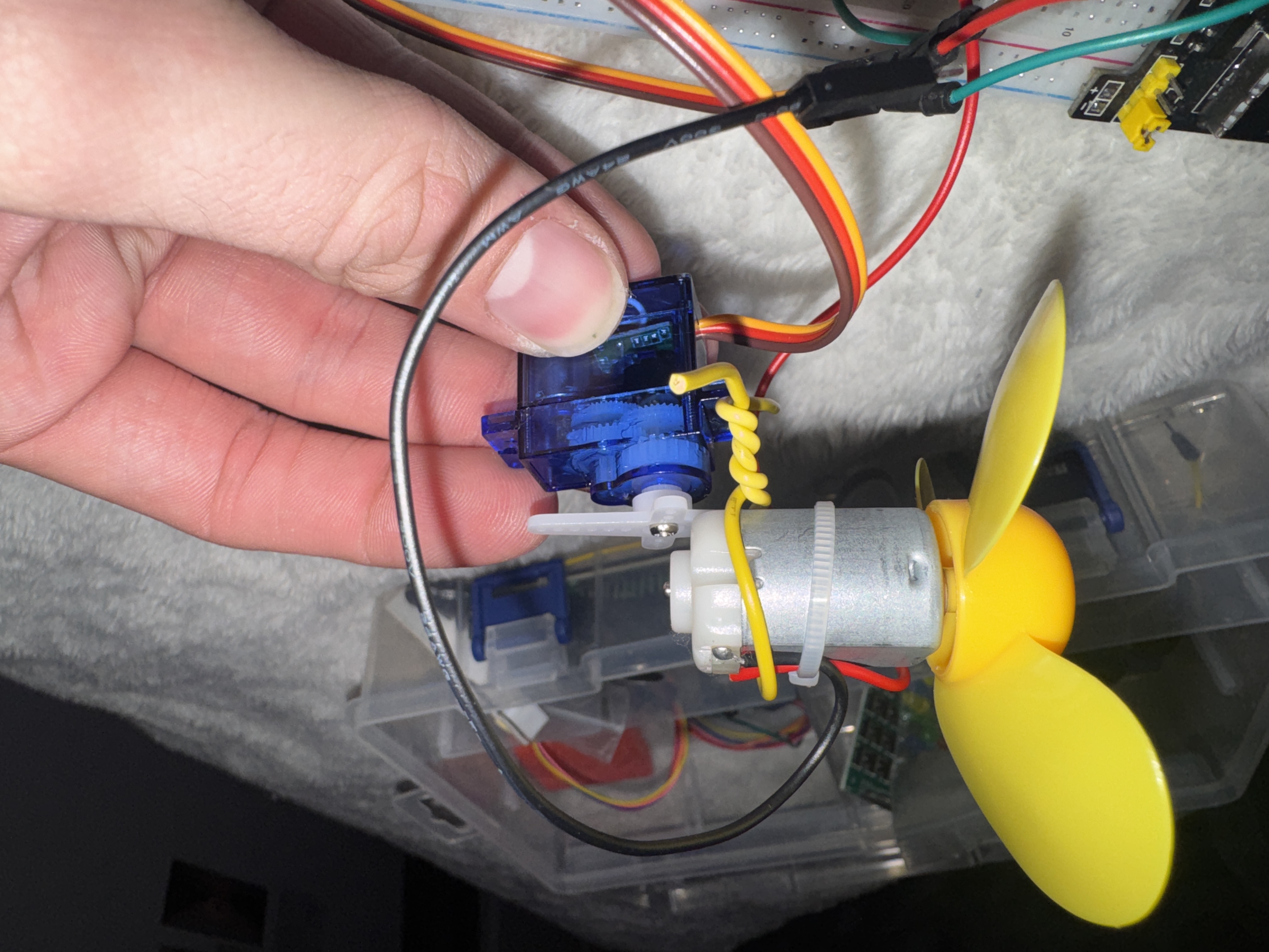 Photo of zip tie motors