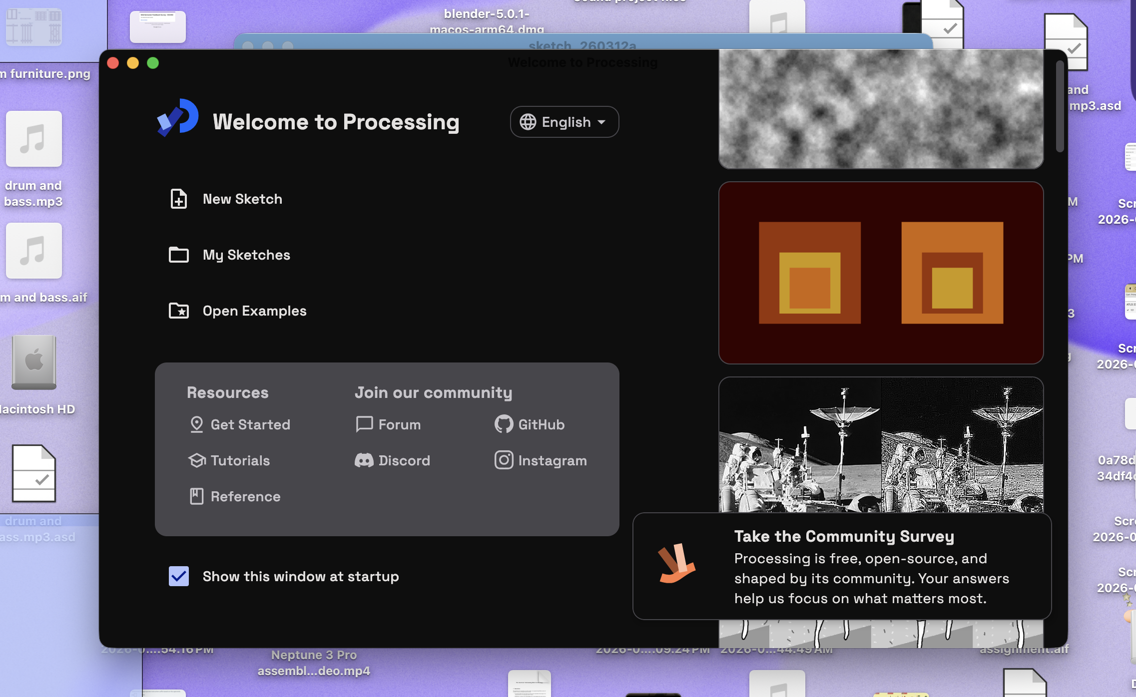 processing open on my computer.